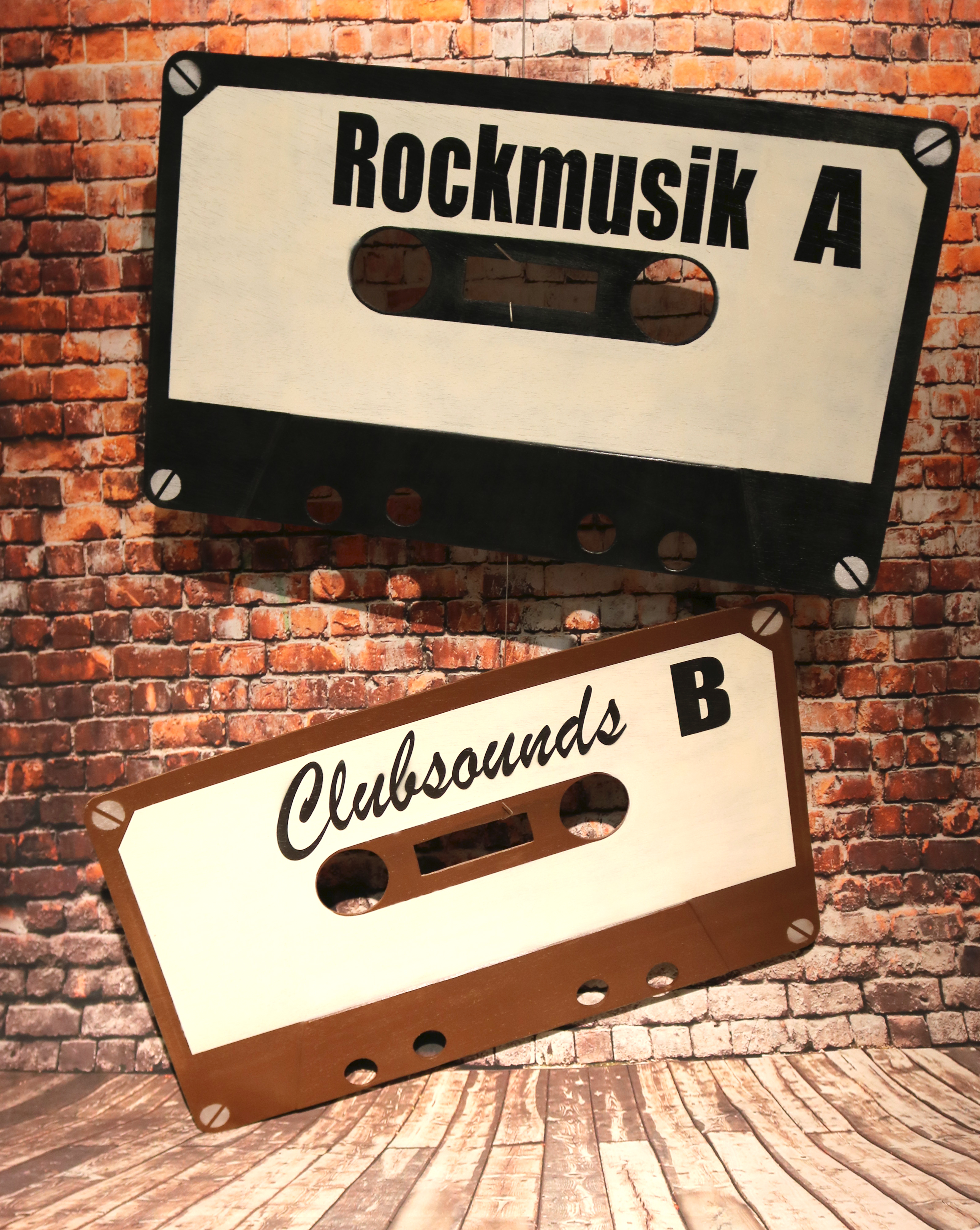 Kassette "XXL-Audiotape", ca. 100 x 63cm, Deko zum Aufhängen